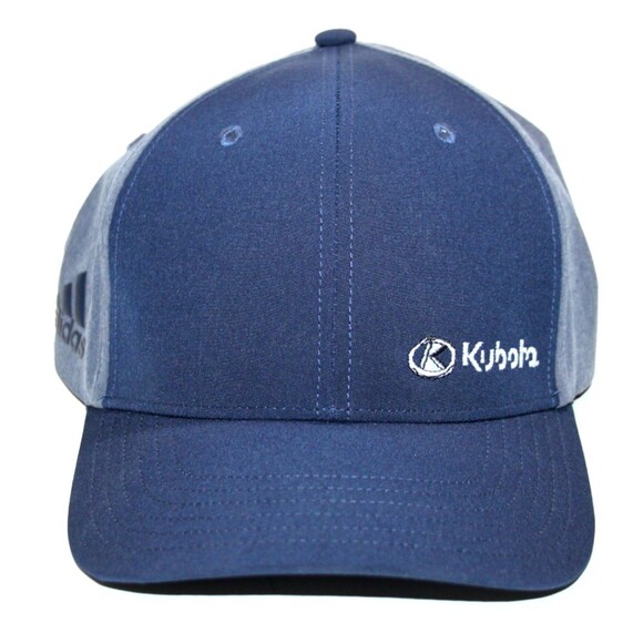 Kubota Adidas Snapback Hat Cap Men OSFM Navy Gray Logo Farm Equipment Outdoor - Picture 1 of 8